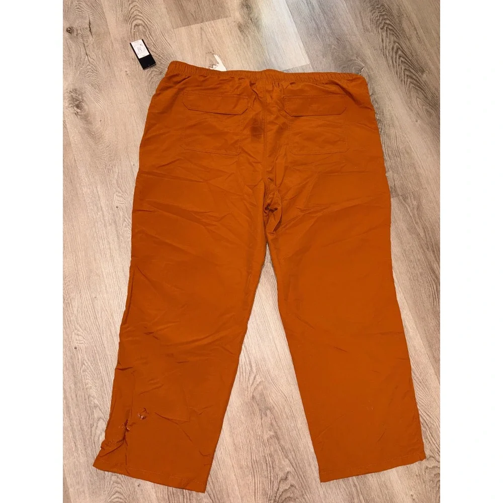 Original Use Mens XXL Burnt Orange Cargo Pants Elastic Waist Drawstring New